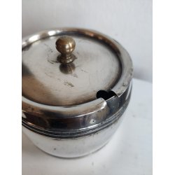 Vintage sukkersk�l i plets�lv, formet som en t�nde