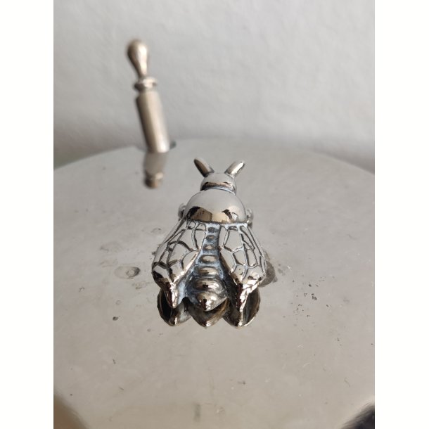 Sukkersk�l med bi, glas og metal
