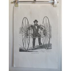 4 vintage print af cykler fra 1800-tallet