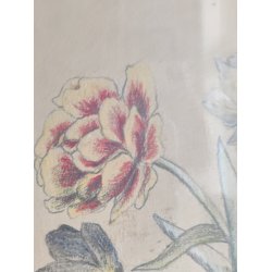 Org.tegning af vase med tulipaner, 1931, oliekridt