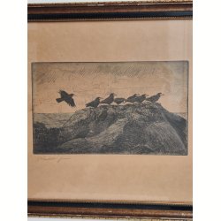 Ravne, radering af Eigil Wendelboe Jensen (1899-1940)