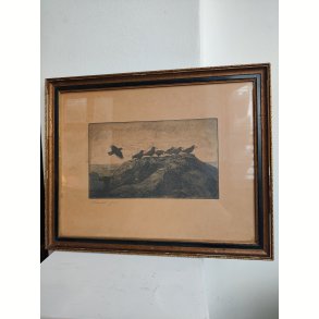 Ravne, radering af Eigil Wendelboe Jensen (1899-1940)