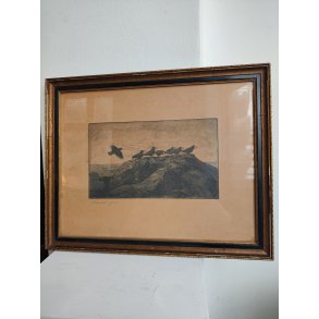 Ravne, radering af Eigil Wendelboe Jensen (1899-1940)