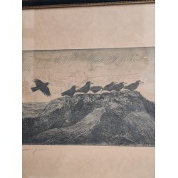 Ravne, radering af Eigil Wendelboe Jensen (1899-1940)