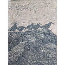 Ravne, radering af Eigil Wendelboe Jensen (1899-1940)