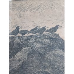 Ravne, radering af Eigil Wendelboe Jensen (1899-1940)