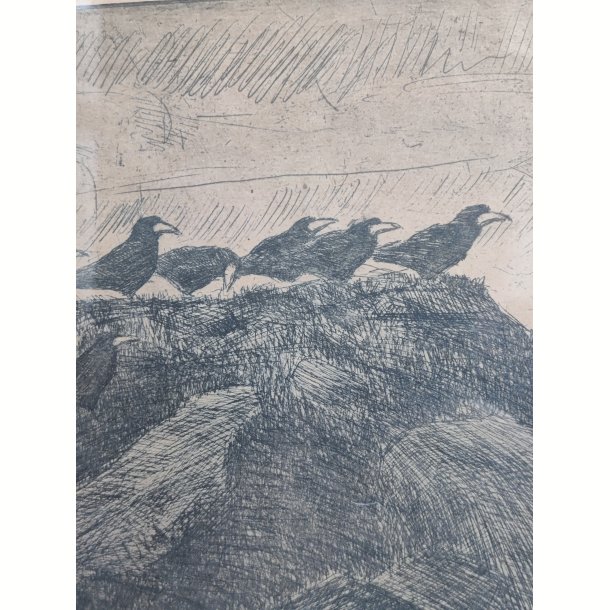 Ravne, radering af Eigil Wendelboe Jensen (1899-1940)
