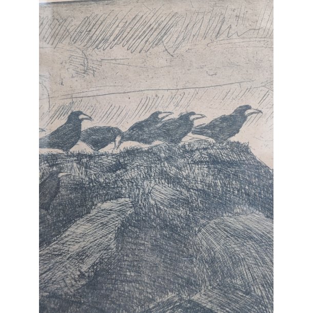 Ravne, radering af Eigil Wendelboe Jensen (1899-1940)