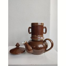 Fransk bistro tekande s�t, brun lustre Apilco