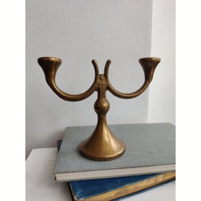 Modernistisk dobbelt messingstage, 1960'erne