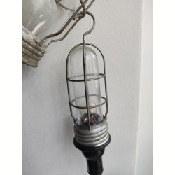 Vintage v�rkstedslampe, smal