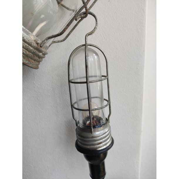 Vintage v�rkstedslampe, smal