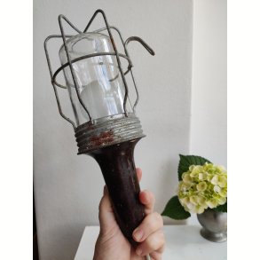 Vintage v�rkstedslampe, bred