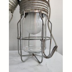 Vintage v�rkstedslampe, bred