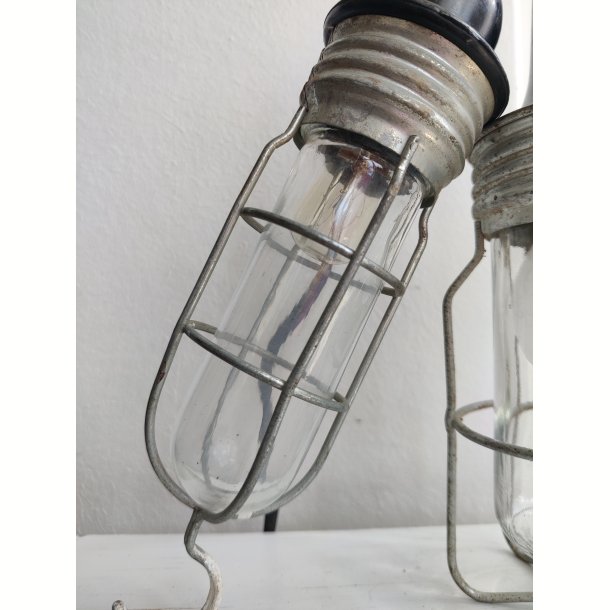 Vintage v�rkstedslampe, smal