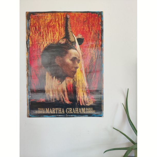 Tivoliplakat 1984. Martha Graham Dance Company af Kurt Trampedach