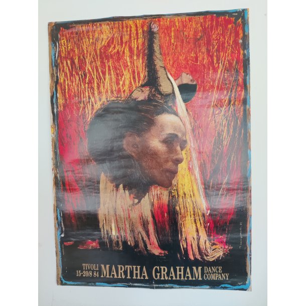 Tivoliplakat 1984. Martha Graham Dance Company af Kurt Trampedach