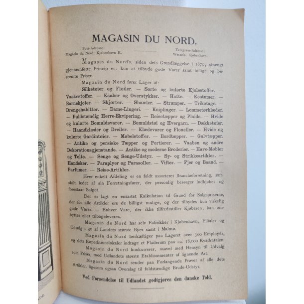 Magasin Du Nord Katalog for s�sonen 1890-91, genoptryk 1973