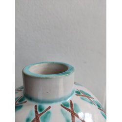 S�holm kuglevase, hvid og gr�n