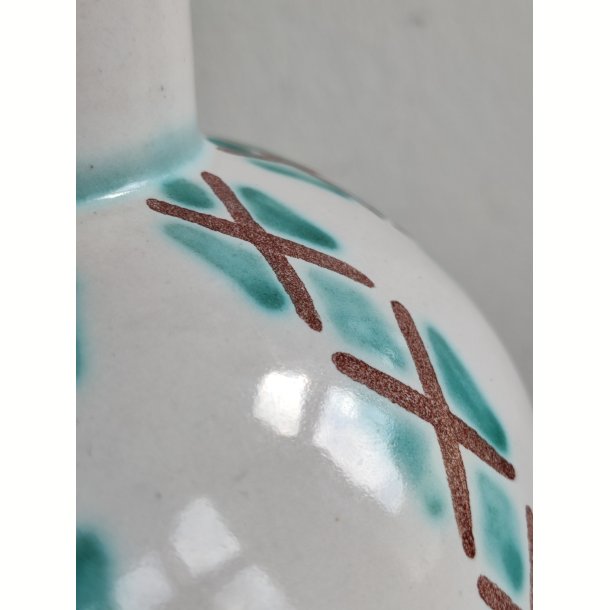 S�holm kuglevase, hvid og gr�n