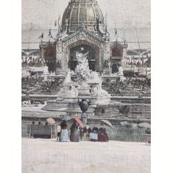 Fransk magasin fra Verdensudstillingen 1889, Paris Illustr� med Eiffelt�rnet