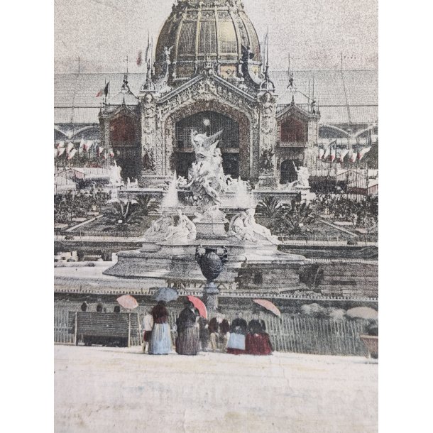Fransk magasin fra Verdensudstillingen 1889, Paris Illustr� med Eiffelt�rnet