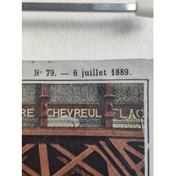 Fransk magasin fra Verdensudstillingen 1889, Paris Illustr� med Eiffelt�rnet