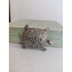 Vintage broche med skildpadde