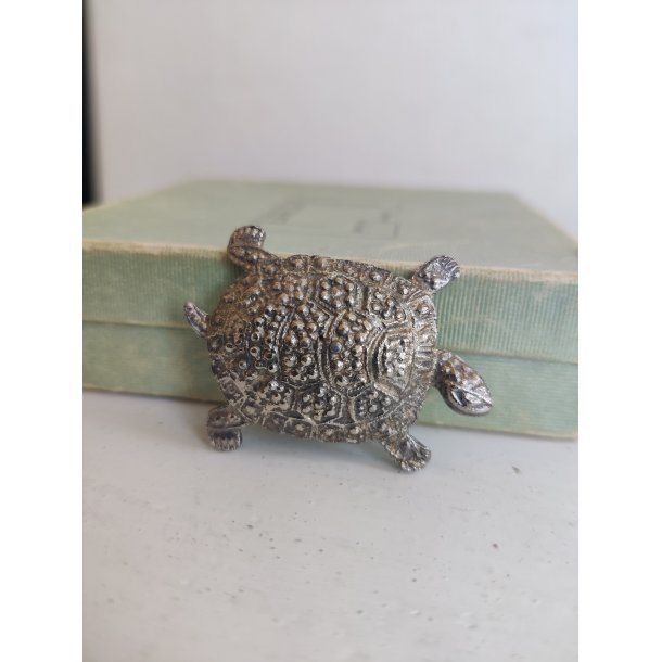Vintage broche med skildpadde