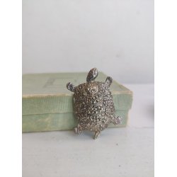 Vintage broche med skildpadde