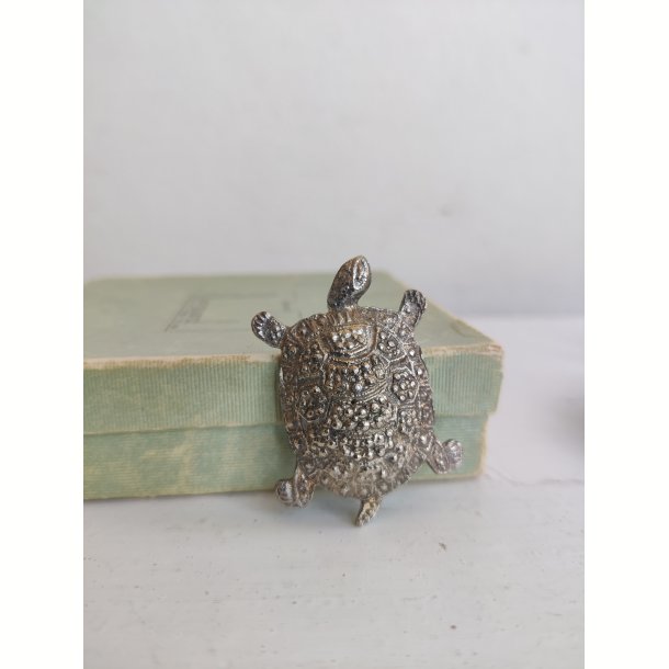 Vintage broche med skildpadde