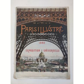 Fransk magasin fra Verdensudstillingen 1889, Paris Illustr� med Eiffelt�rnet