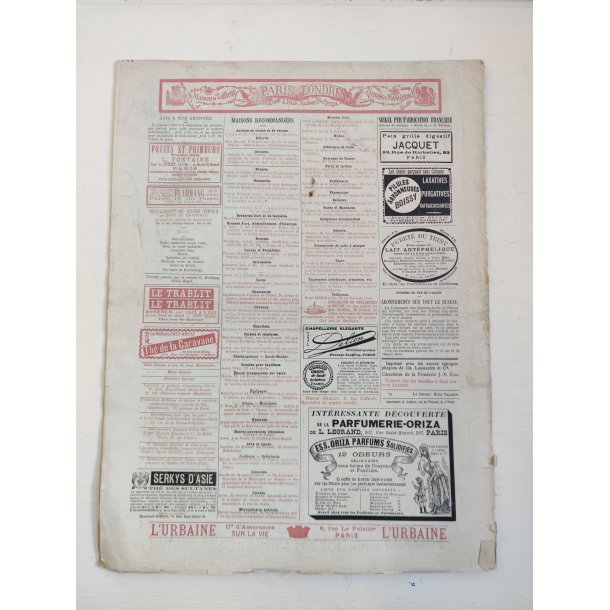 Fransk magasin fra Verdensudstillingen 1889, Paris Illustr� med Eiffelt�rnet