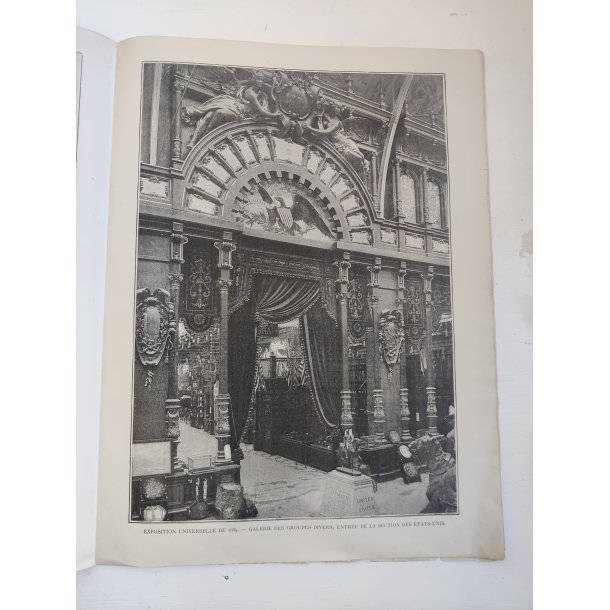 Fransk magasin fra Verdensudstillingen 1889, Paris Illustr� med Eiffelt�rnet