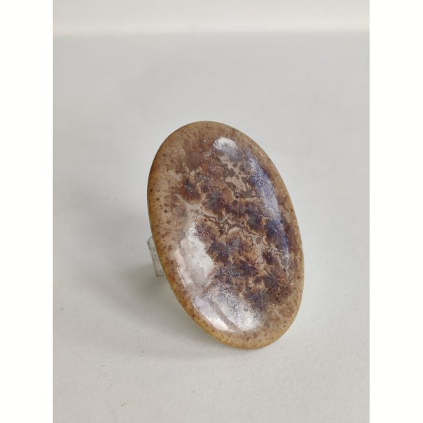 Vintage keramikring med brun glasering