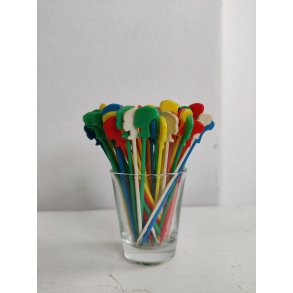 Lot vintage cocktailpinde med Cirkelkaffe pigen