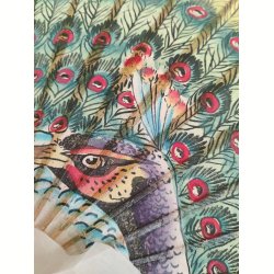 Vintage parasol med p�fugl, japansk 1970'erne