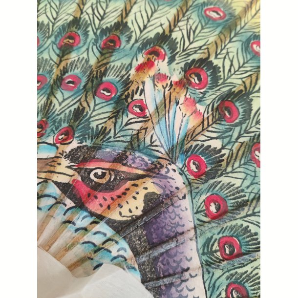 Vintage parasol med p�fugl, japansk 1970'erne