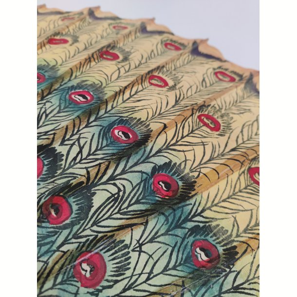 Vintage parasol med p�fugl, japansk 1970'erne