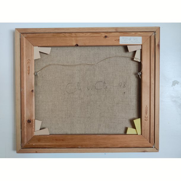 �bler p� grene. Originalt maleri, Ch. v. Ch.