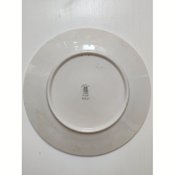 K�mpe h�ndmalet fajancefad, orange farver