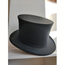 Chapeau claque - sammenklappelig h�j hat 57 cm