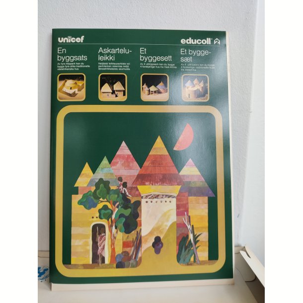 Vintage samles�t fra UNICEF 1977, byg selv sm� huse