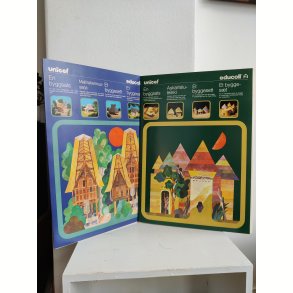 Vintage samles�t fra UNICEF 1977, byg selv sm� huse