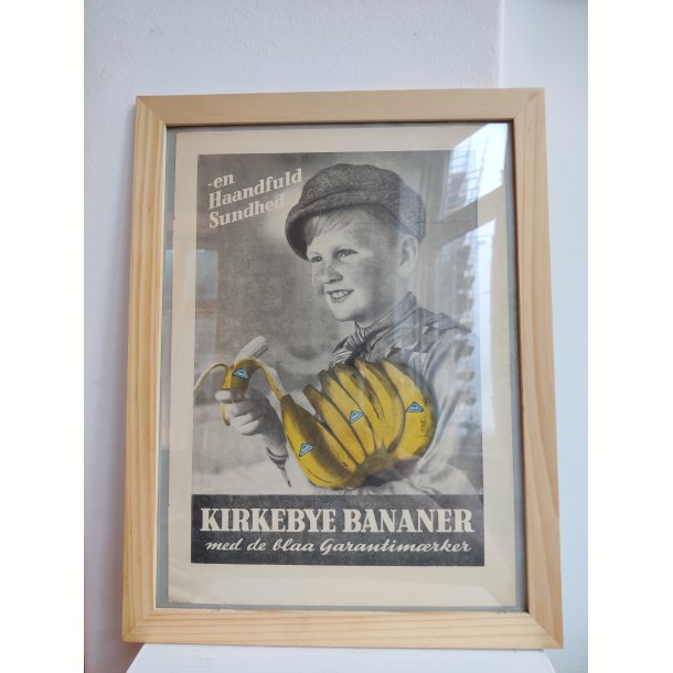 Kirkebye bananer gammel reklame