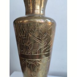 Messinglampe med egyptiske motiver