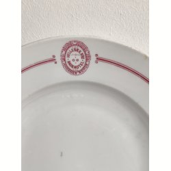 Dybe tallerkener fra Helleb�k Badehotel, ca. 1920