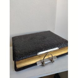 Antikt l�derindbundet fotoalbum