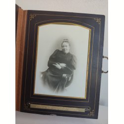 Antikt l�derindbundet fotoalbum
