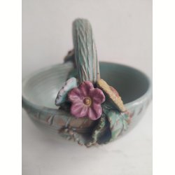 Keramiksk�l med blomsterfigurer, 1948-1956
